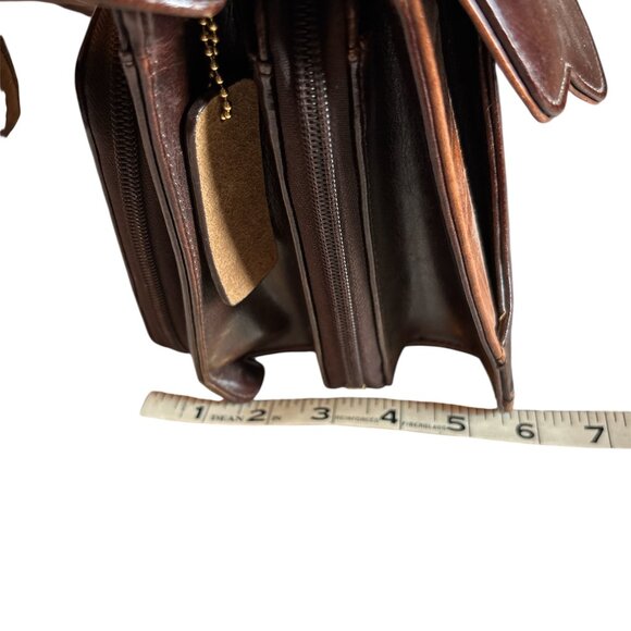 Vintage 1980’s Belle Rose Leather Handbag Very Good Condition Brown/Tan Spacious - Picture 13 of 15